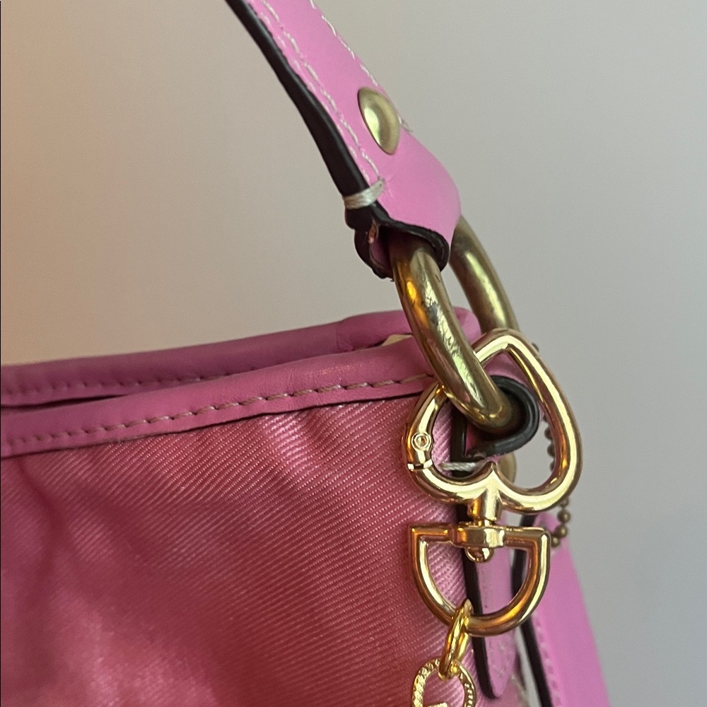Coach Signature Brown With Pink Bag - Picture 12 of 13